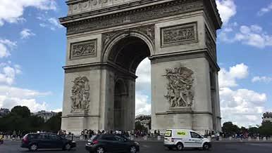 国外建筑法国凯旋门延时4k拍摄视频的预览图